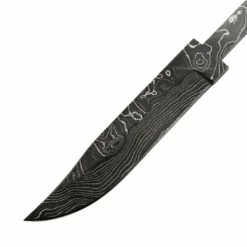*Ridge Hunter Knife Kit - (USA Damascus) - DIY Blade Kit W/Black Limba Handle Block -Knife Kits Sales Shop ad0004bl img4 1500