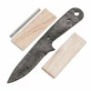 *Boot Fang Knife Kit - (USA Damascus) - DIY Blade Kit W/Canarywood Scales -Knife Kits Sales Shop ad0019blp rsk canarywood 1 1500