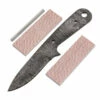 *Boot Fang Knife Kit - (USA Damascus) - DIY Blade Kit W/Lacewood Scales -Knife Kits Sales Shop ad0019blp rsk lacewood 1 1500