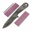 *Boot Fang Knife Kit - (USA Damascus) - DIY Blade Kit W/Purpleheart Scales -Knife Kits Sales Shop ad0019blp rsk purpleheart 1 1500
