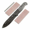 *Big Sky Knife Kit - (USA Damascus) - DIY Blade Kit W/Lacewood Scales -Knife Kits Sales Shop ad0054blp rsk lacewood 1 1500