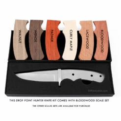 *Drop Point Hunter - Full Tang - DIY Blade Kit W/Bloodwood Scales (pre-machined) -Knife Kits Sales Shop d725fea3 d2ae 4d15 89b0 31f9197b9361