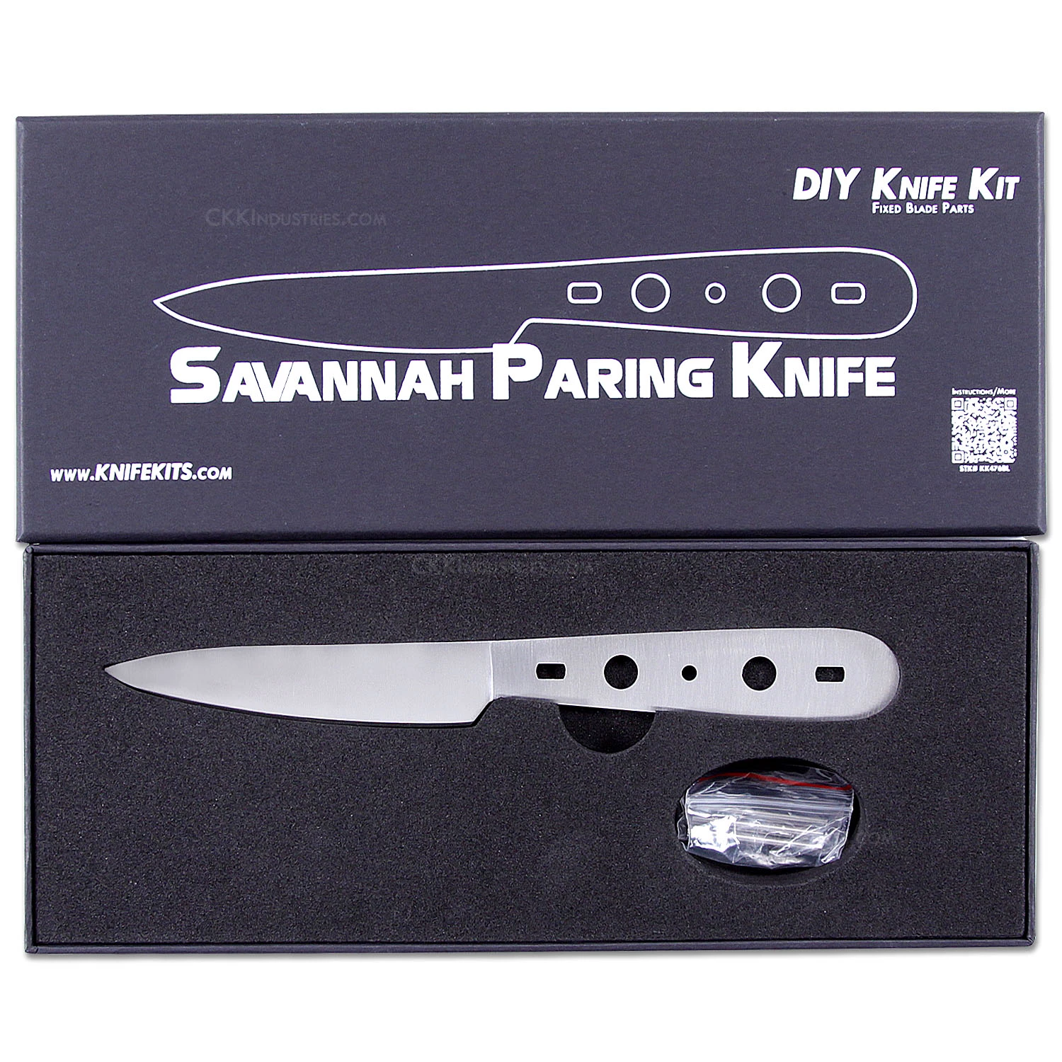 *Savannah Paring Knife Combo Kit - DIY Blade W/Bloodwood Scales 8 *Savannah Paring Knife Combo Kit - DIY Blade W/Bloodwood Scales - Image 6