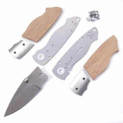 *EV4N1 - Gents Locking Liner Combo Kit - DIY Knife Kit W/Monkey Pod Scales -Knife Kits Sales Shop ev4n1 monkeypod 1 1500