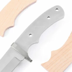 *Drop Point Hunter - Full Tang - DIY Blade Kit W/Curly Maple Scales (pre-machined) -Knife Kits Sales Shop fe4dd4f8 d52f 4abe 9ee0 a09c1473c26a