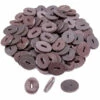 Leather Handle Washers - Oval - (1.30 X 1.00 X .125) - (Chocolate) - USA Made - (100 Pack) -Knife Kits Sales Shop handle washers chocolate 100 1 1500