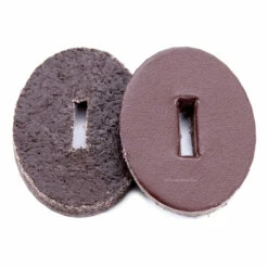 Leather Handle Washers - Oval - (1.30 X 1.00 X .125) - (Chocolate) - USA Made - (100 Pack) -Knife Kits Sales Shop handle washers chocolate 2 1 1500