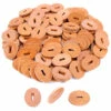 Leather Handle Washers - Oval - (1.30 X 1.00 X .125) - (London Tan) - USA Made - (100 Pack) -Knife Kits Sales Shop handle washers london tan 100 1 1500
