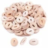 Leather Handle Washers - Oval - (1.30 X 1.00 X .125) - (Natural) - USA Made - (100 Pack) -Knife Kits Sales Shop handle washers natural 100 1 1500