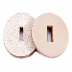 Leather Handle Washers - Oval - (1.30 X 1.00 X .125) - (Natural) - USA Made - (100 Pack) -Knife Kits Sales Shop handle washers natural 2 1 1500
