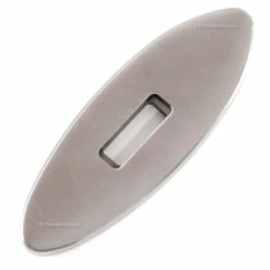 Guard - Oval - (2.925 X 1.125 X .170) - [.640 X .240 Slot] - Stainless - (Harvey Dean Design) -Knife Kits Sales Shop hdean oval guard 3 1500