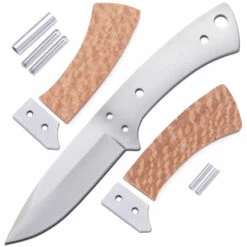 *Boot Skinner - DIY Knife Kit W/Lacewood Handle Scales (pre-machined)