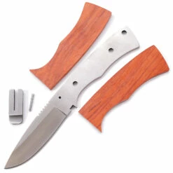 *Full Tang Hunter - DIY Knife Kit W/Padauk Handle Scales (pre-machined)
