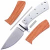 *Drop Point Cub Combo Kit - (Blade, SS Guard, Pinstock & Pre-machined Bubinga Scales) -Knife Kits Sales Shop kkbl013 ss k bubinga 1 1500