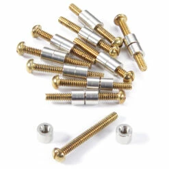 Loveless-Style Fasteners - For Handles - (.250HD X 6-32US X 1.15L) - Nickel Silver/Brass - (10 Pk)