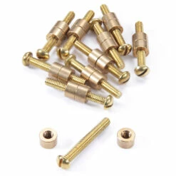 Loveless-Style Fasteners With Step Drill Combo Kit - (.312HD X 8-32US X 1.15L) - Brass/Brass -Knife Kits Sales Shop lf 516BB 10 1 1500 1