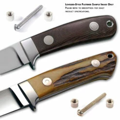 Loveless-Style Fasteners - For Handles - (.312HD X 8-32US X 1.15L) - Brass/Brass - (10 Pk) -Knife Kits Sales Shop loveless fastener sample 1 1500 6