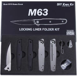 M63 Knife Kit - Dual Bearing Flipper Design - DIY Parts Kit W/Black G10 Handles -Knife Kits Sales Shop m63 bg box 1 1500