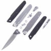 M63 Knife Kit - Dual Bearing Flipper Design - DIY Parts Kit W/Black G10 Handles -Knife Kits Sales Shop m63 bg parts 1 1500