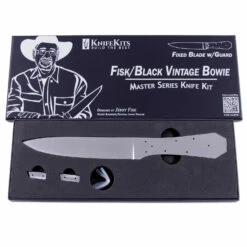 *Fisk/Black Vintage Bowie - Master Series Fixed Blade Knife Kit - W/Yellowheart Scales -Knife Kits Sales Shop msjffb1 box 1 1500 5