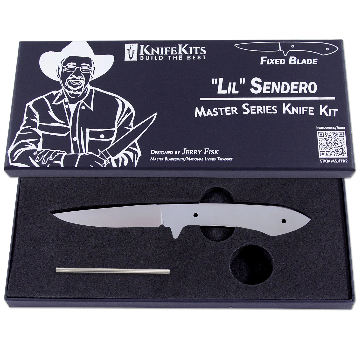 Lil Sendero - Master Series Fixed Blade - DIY Blade Kit W/Canarywood Scales 6 Lil Sendero - Master Series Fixed Blade - DIY Blade Kit W/Canarywood Scales - Image 4