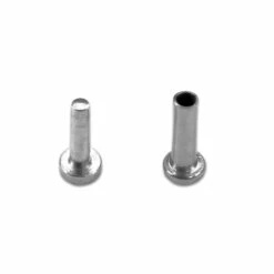 Cutlery Rivets With Step Drill Combo Kit - (.187HD X .115 SD X .520 OAL) - (Nickel Silver) -Knife Kits Sales Shop nscr316 38 4 1500