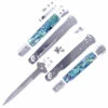 STX10 Knife Kit - Dual Bearing Flipper Design - DIY Parts Kit W/Abalone Pearl Handles 1 STX10 Knife Kit - Dual Bearing Flipper Design - DIY Parts Kit W/Abalone Pearl Handles -Knife Kits Sales Shop stx10 abalone 1 1500