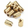 Tang Nut - Brass - (.390 D X .550 L) - 1/4-20 Thread - (10 Pk) -Knife Kits Sales Shop tgnut 5503901420 B 10 1 1500